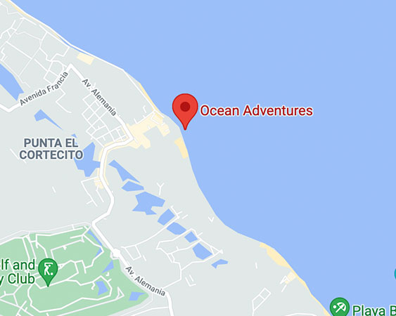 map of ocean adventures in mobile
